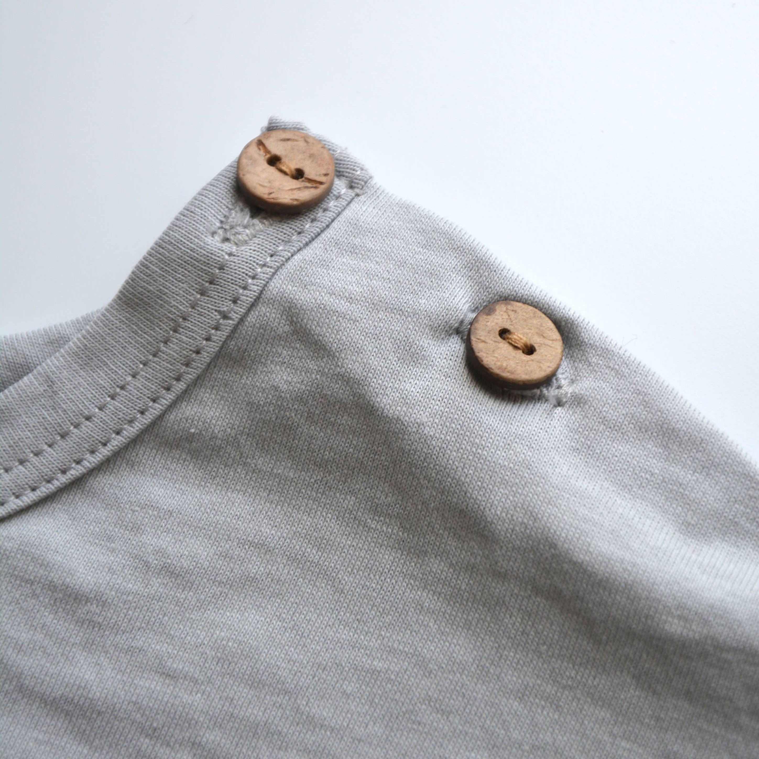 Eli & Nev /  Baby Kids Cotton Blue T-Shirt With Coconut Buttons