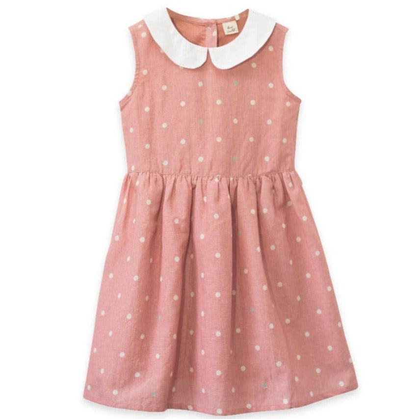 Beet World Cotton Herbie Dress | Pink Polka Dot