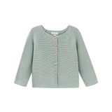 Long sleeve knit jacket with wooden buttons - CapuletKids