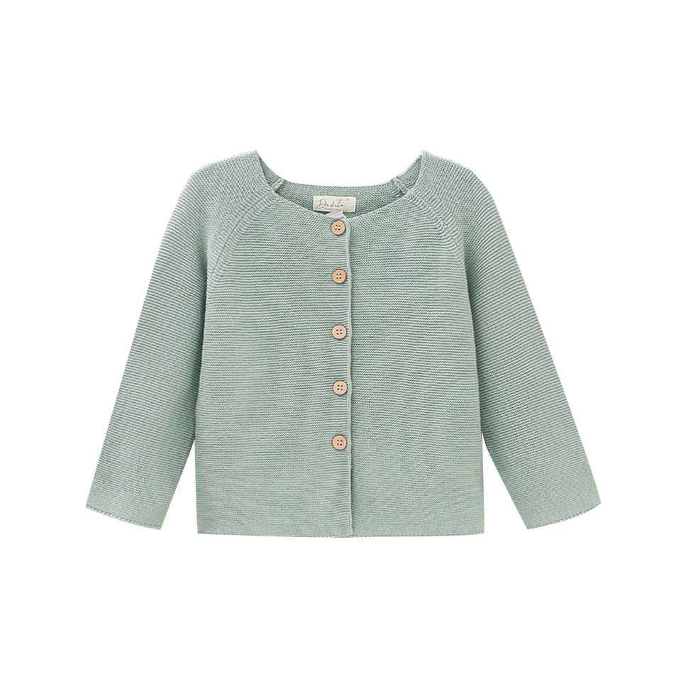 Long sleeve knit jacket with wooden buttons - CapuletKids