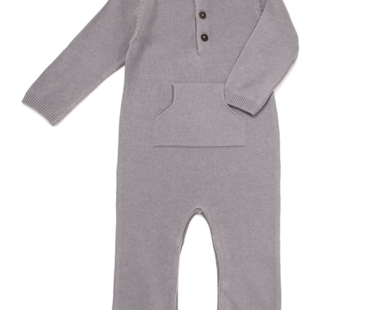 Viverano Organics| Milan Pastel Kangaroo Knit Coverall Romper (Organic Cotton) Mini Kids 0-12M
