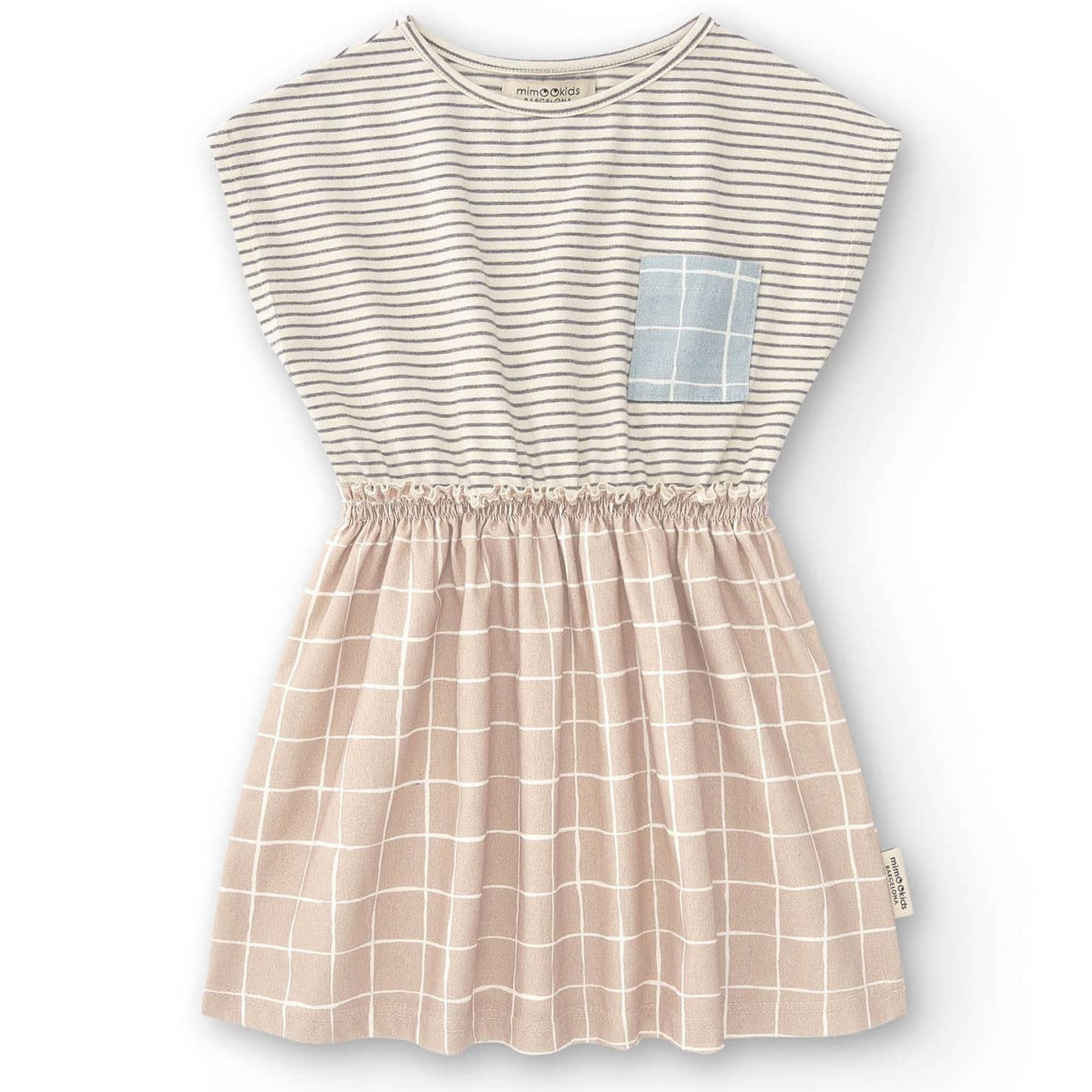 mimOOkids Barcelona - The Montessori Brand /  Combined Dress Organic Recycled Cotton Checkers