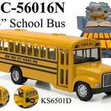 Diecast New York School Bus Toy in Yellow