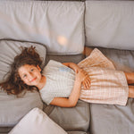 mimOOkids Barcelona - The Montessori Brand /  Combined Dress Organic Recycled Cotton Checkers for Mini Girls and Baby Girls - CapuletKids