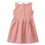 Beet World Cotton Herbie Dress | Pink Polka Dot - Back