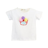 Pom Pom Ice-cream Tee: White