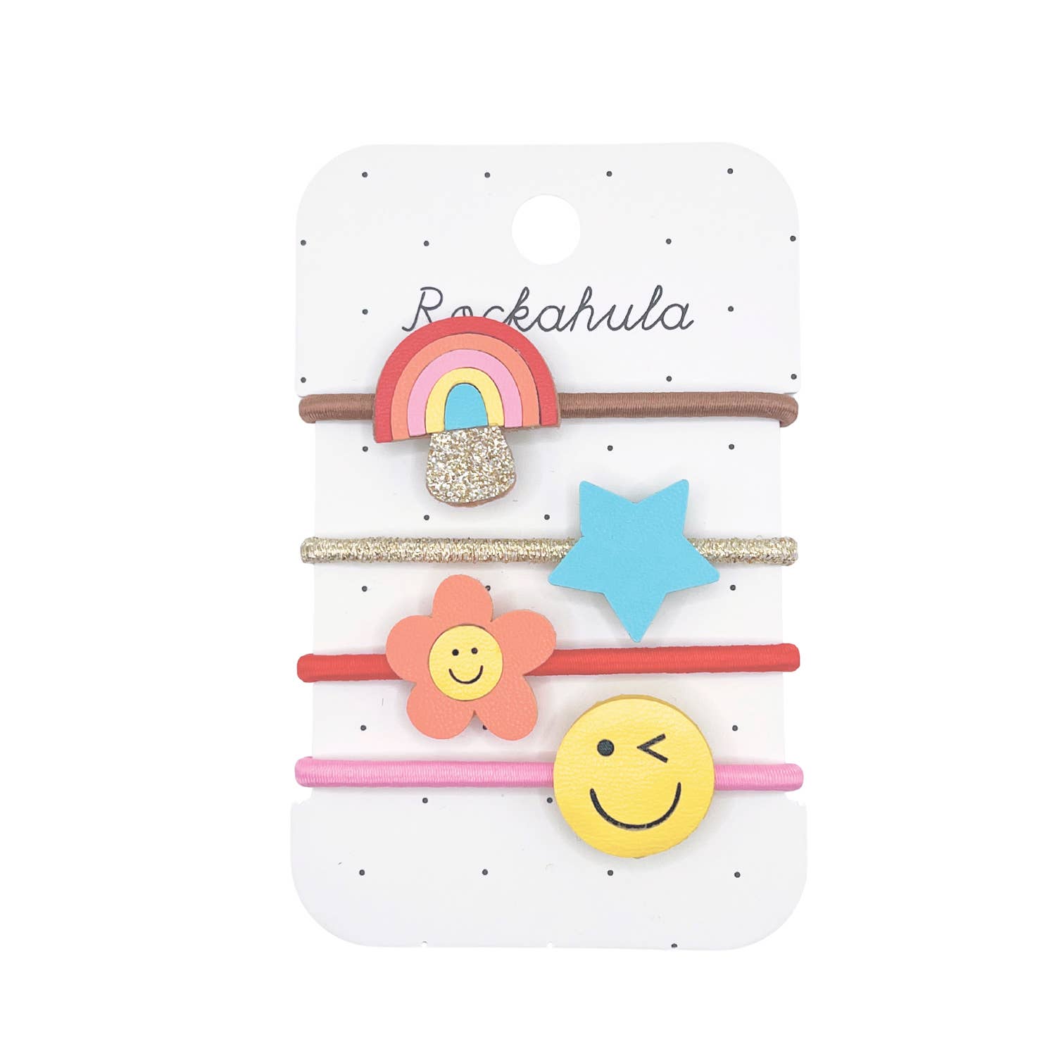 Rockahula Kids Rainbow Toadstool Pony Set with colorful hair ponies