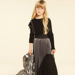 Loredana Prima Black Sweater with Glitter Details for Girls - CapuletKids