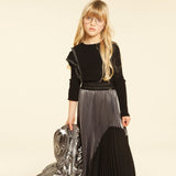 Loredana Prima Black Sweater with Glitter Details for Girls - CapuletKids