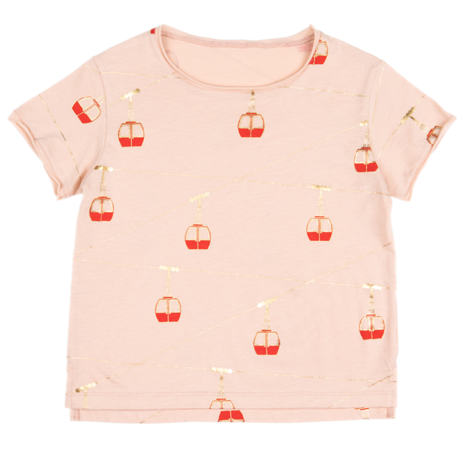 POUPÉE T-Shirt Téléférique Pattern For Girls 2Y-8Y - CapuletKids