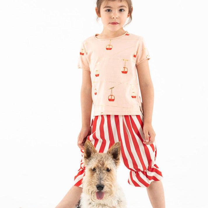 POUPÉE T-Shirt Téléférique Pattern For Girls 2Y-8Y - CapuletKids