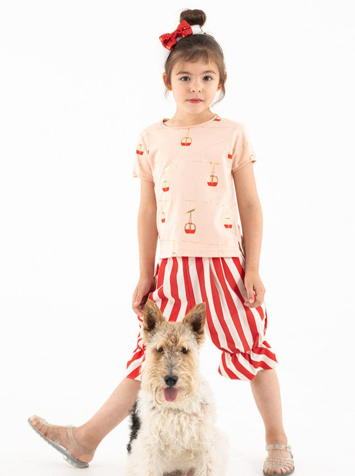 POUPÉE T-Shirt Téléférique Pattern For Girls 2Y-8Y - CapuletKids
