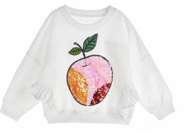 Sequin Apple Patch Sweatshirt | DOE A DEAR - CapuletKids