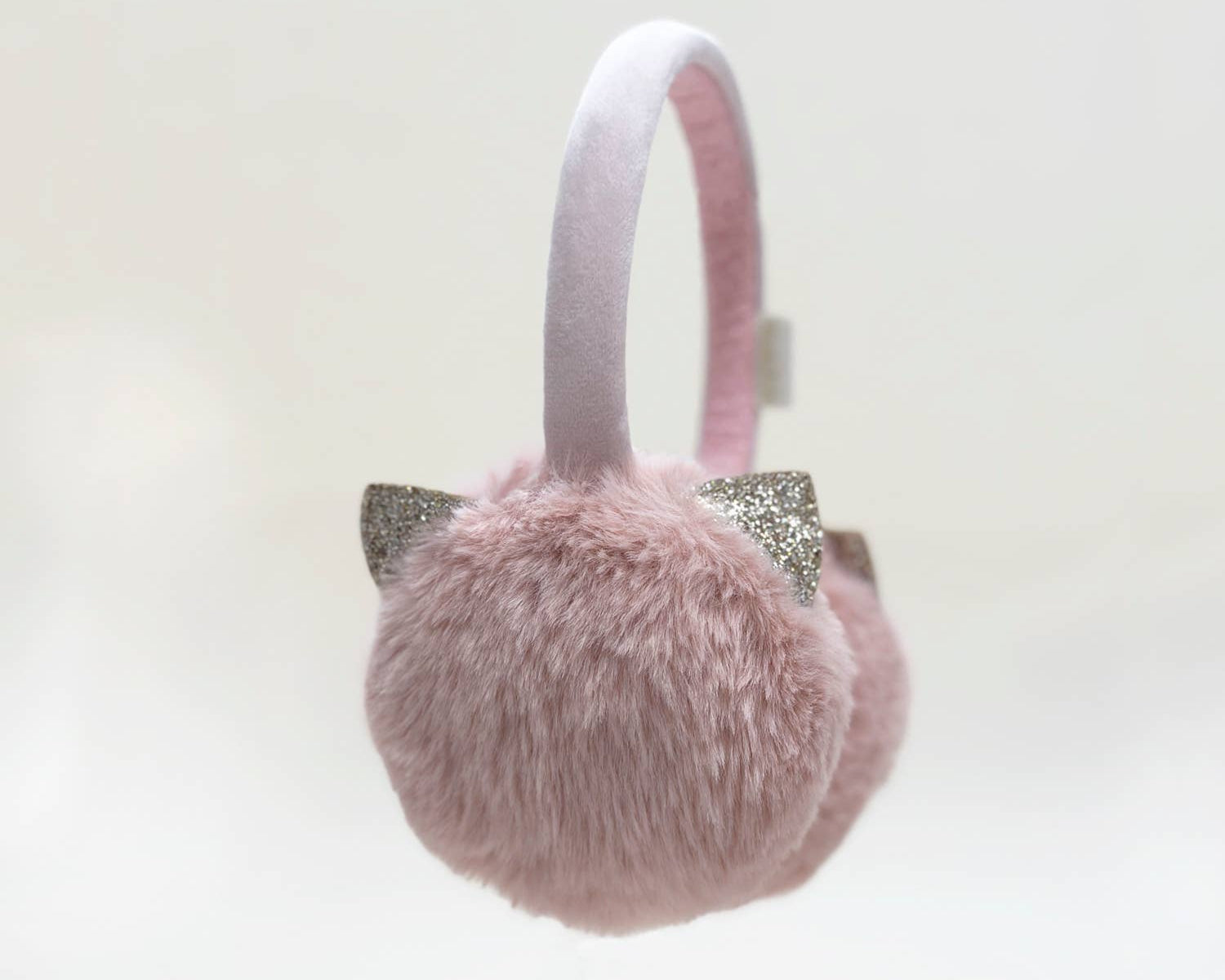 Pink Cleo Cat Earmuffs with Sparkling Ears