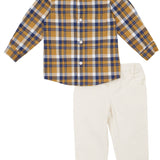 Plaid Shirt + Corduroy Pants Set - CapuletKids