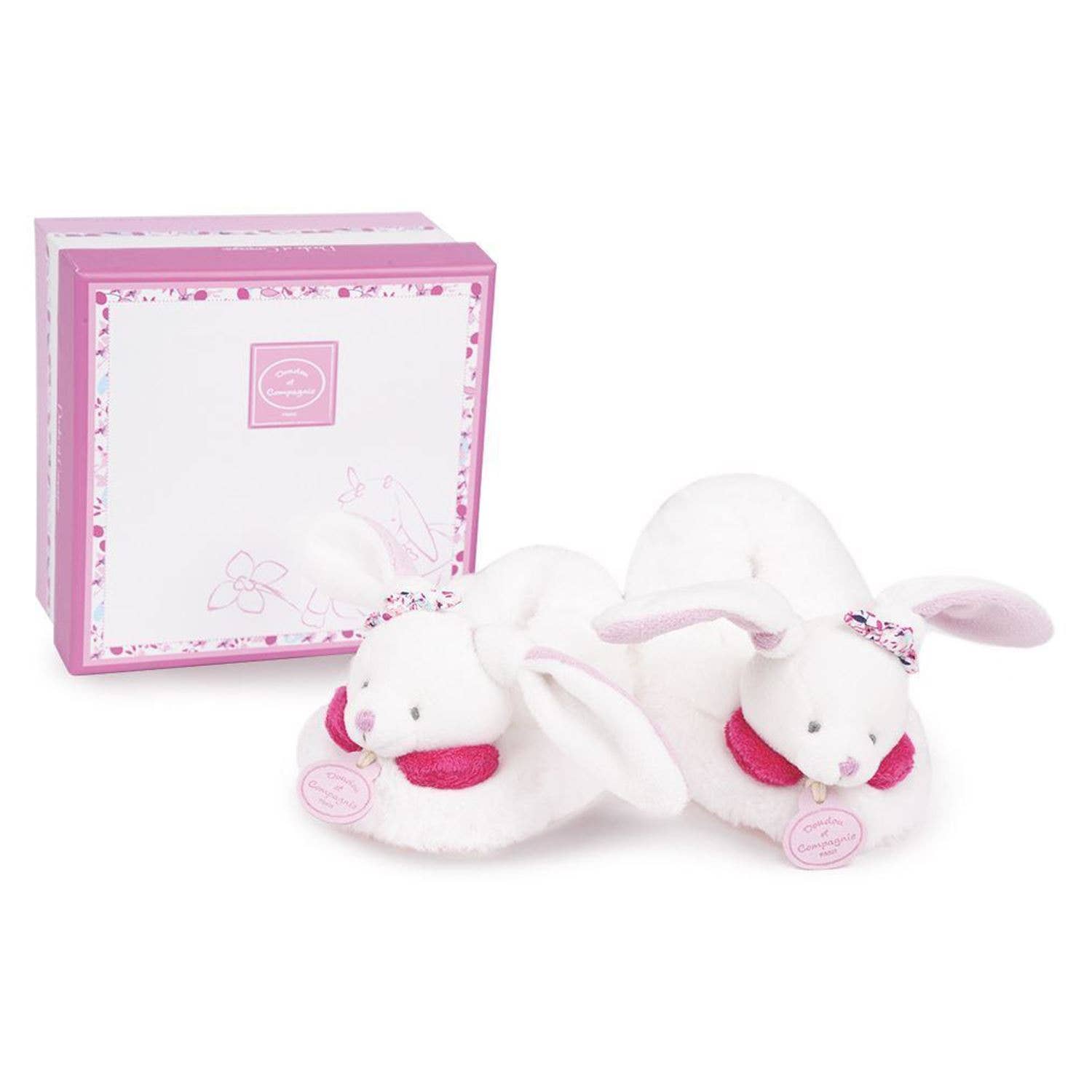Cherry Bunny Baby Slippers in Gift Box