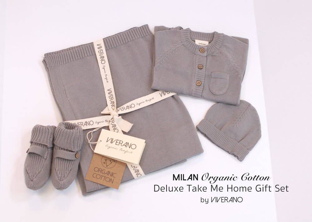 Viverano Organics| Milan Pastel Kangaroo Knit Coverall Romper (Organic Cotton) Mini Kids 0-12M - CapuletKids