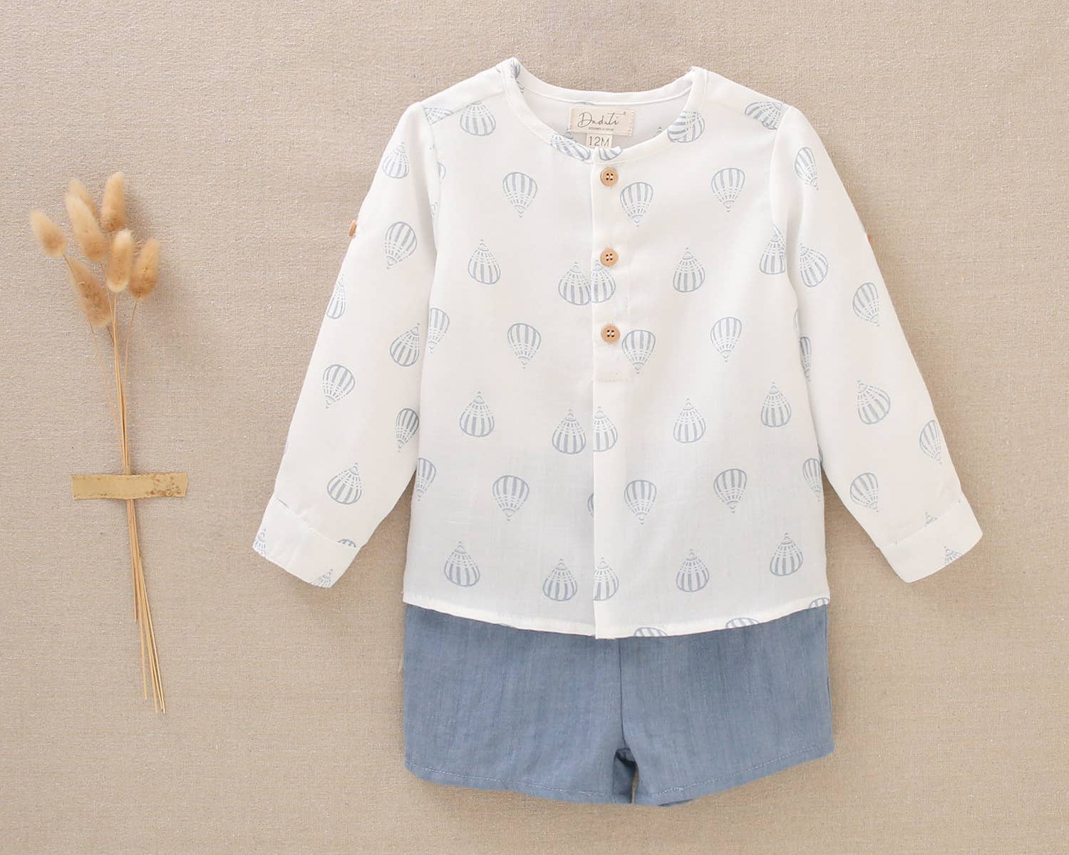 Baby Boy Set With Printed Shirt And Shorts - CapuletKids