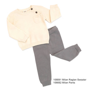 Viverano Organics| Milan Pastel Raglan Knit Pullover Sweater (Organic  Cotton) Mini Girls and Mini Boys 0-24