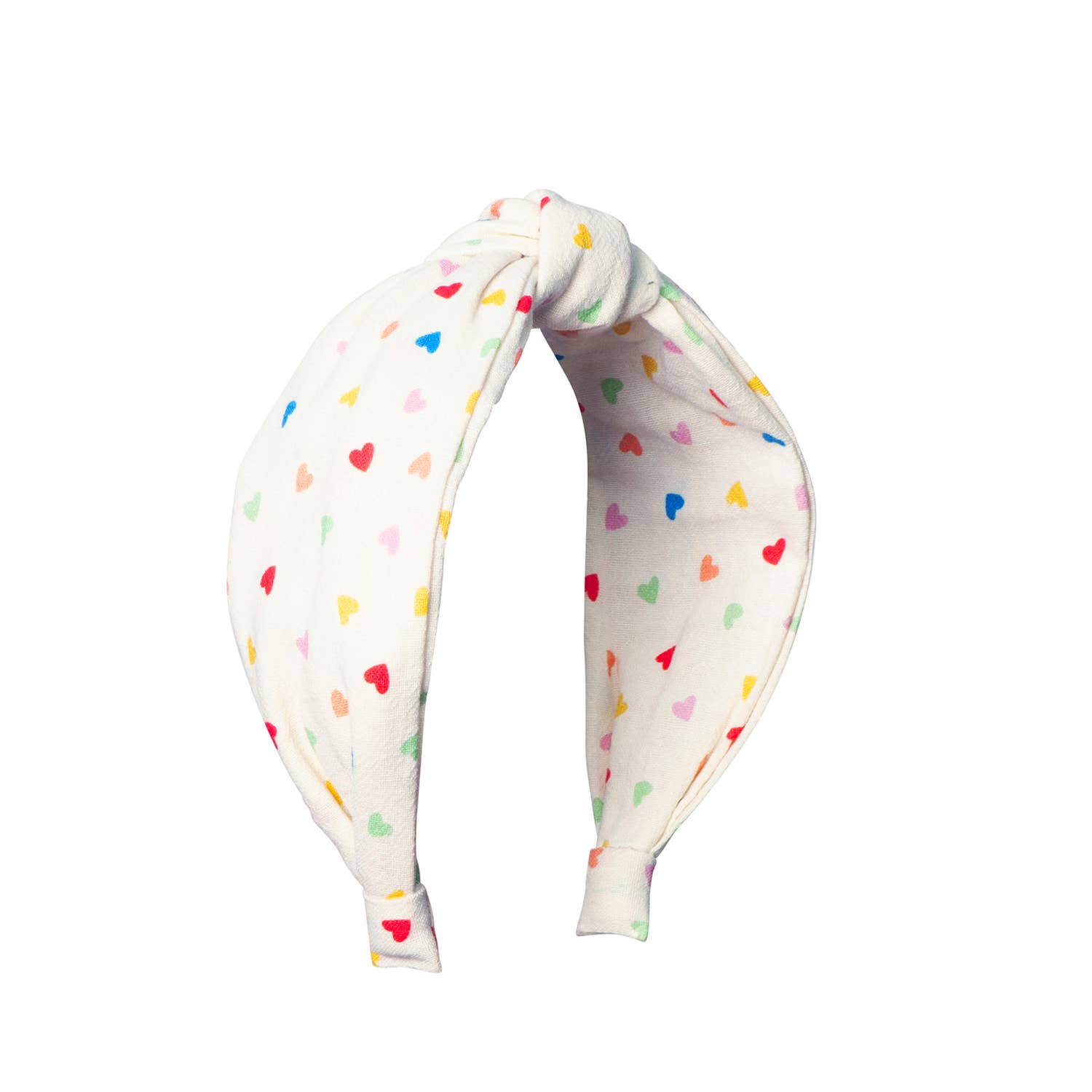 Rainbow Hearts Knotted Headband - CapuletKids