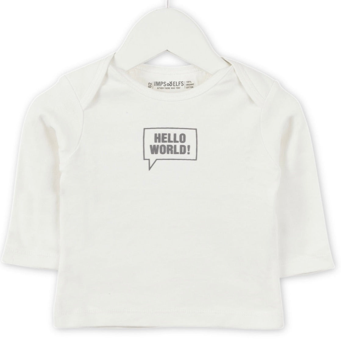 Imps & Elfs Long Sleeve Certified Organic Cotton T-Shirt Sweatshirt With Cute Logos for Mini Girls and Boys 0-9M - CapuletKids