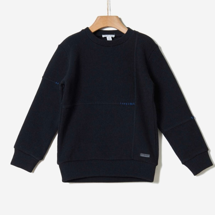 Yell-Oh! COTTON ΚΝΙΤ SWEATER BLACK - CapuletKids
