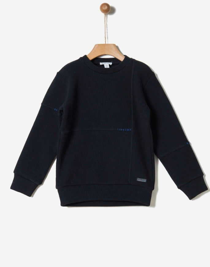 Yell-Oh! COTTON ΚΝΙΤ SWEATER BLACK - CapuletKids