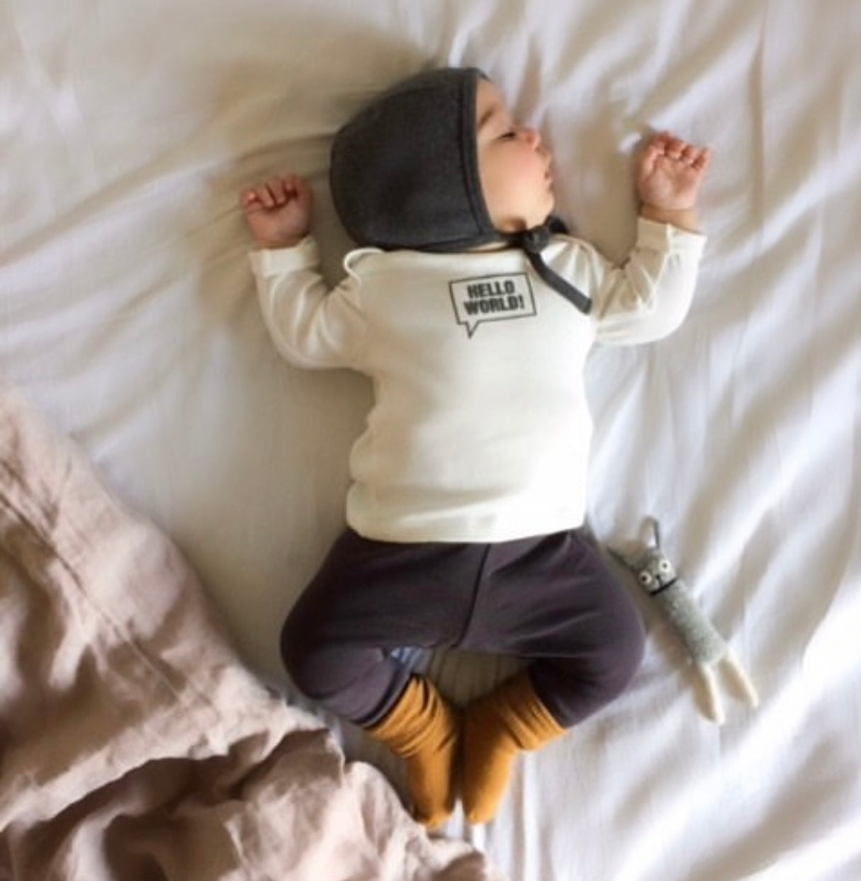 Imps & Elfs Long Sleeve Certified Organic Cotton T-Shirt Sweatshirt With Cute Logos for Mini Girls and Boys 0-9M - CapuletKids