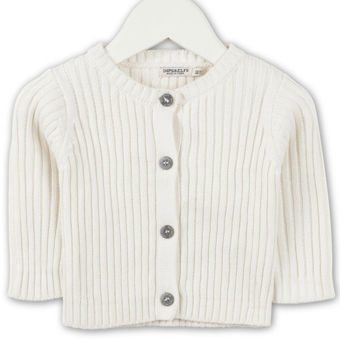 Imps & Elfs Knitted Unisex Organic Cotton Cardigan for Newborn to Mini Girls and Boys 0-12M - CapuletKids