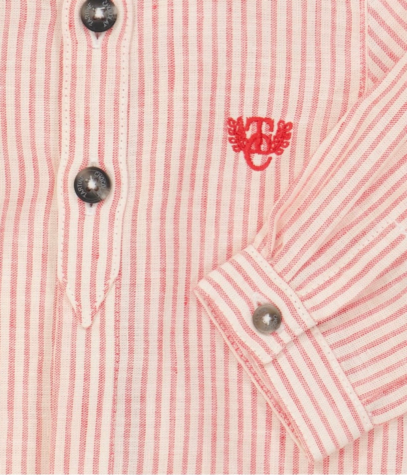 Tartine Et Chocolat Embroidered-Logo Striped Top - CapuletKids