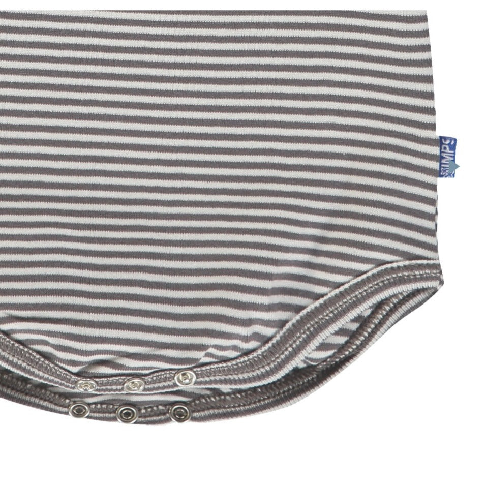 Imps & Elfs Striped Organic Cotton Onesie Bodysuit for Mini Girls and Boys 6-12M - CapuletKids