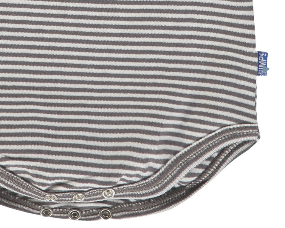 Imps & Elfs Striped Organic Cotton Onesie Bodysuit for Mini Girls and Boys 6-12M - CapuletKids