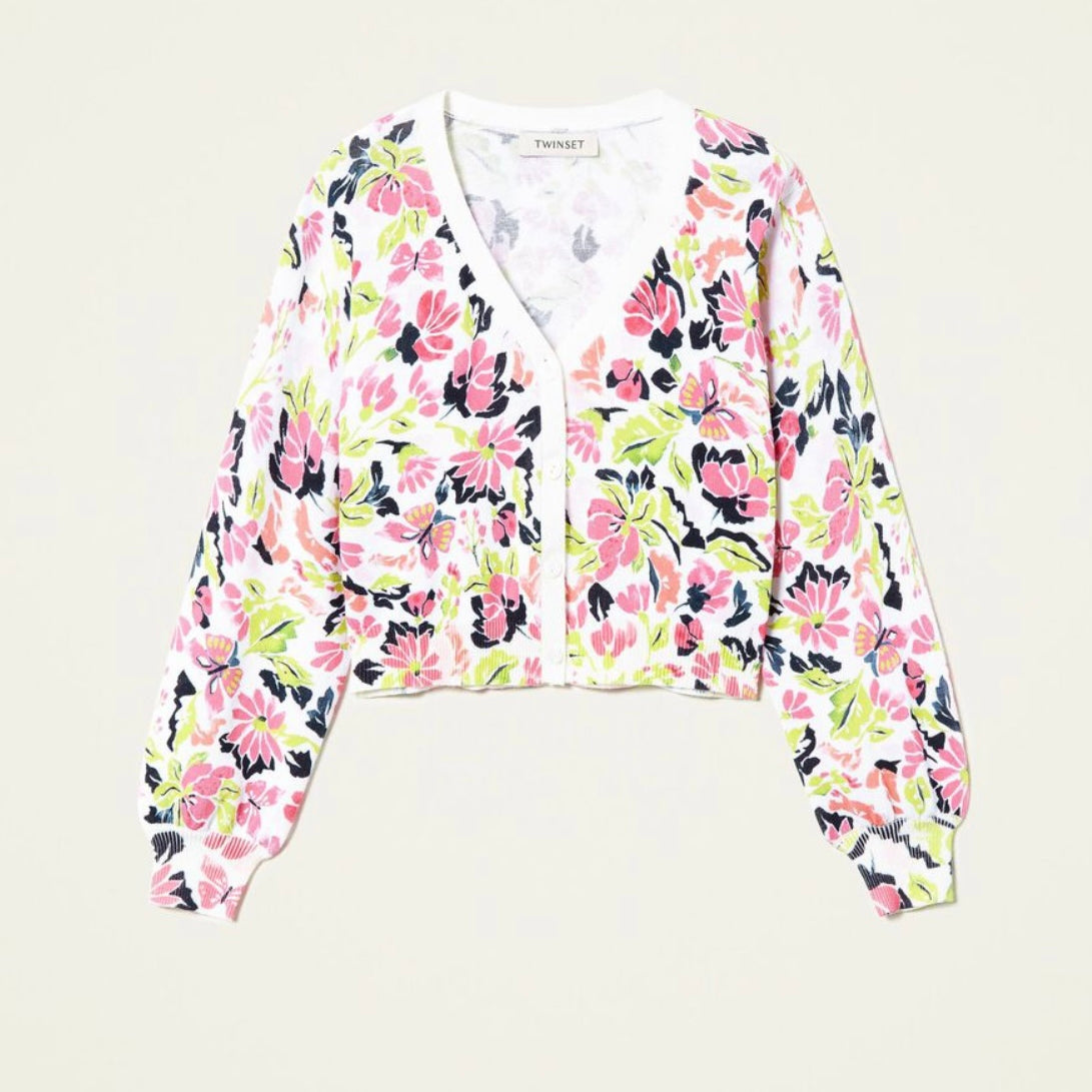 Twinset Printed knit cardigan - CapuletKids