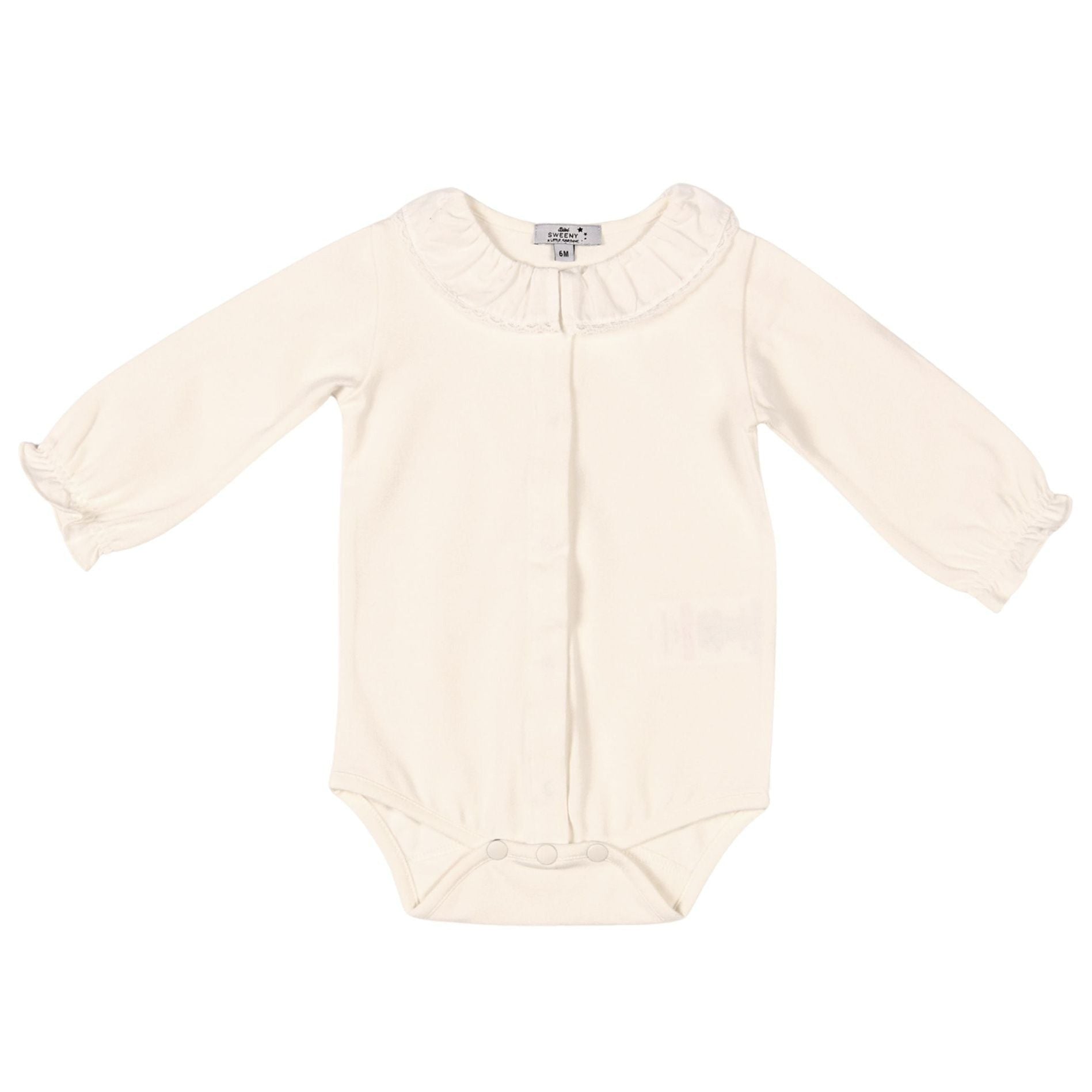 Bébé Sweeny Ivory Cotton Bodysuit for Mini Girls and Boys - CapuletKids