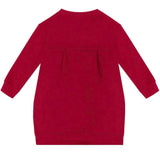 UBS2 Girls Red Stretch Cotton Terry Dress - CapuletKids