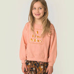 A Monday in Copenhagen Organic Cotton Annie Sweatshirt in Peach for Baby Girls and Girls 2Y - 6Y