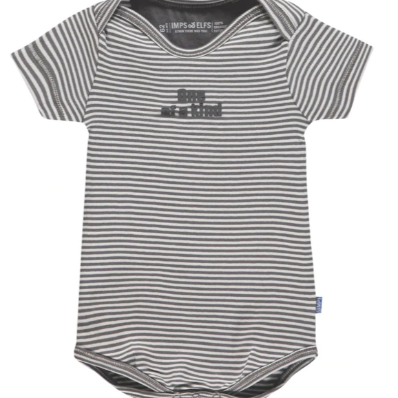 Imps & Elfs One of a Kind Striped Organic Cotton Onesie Bodysuit for Mini Girls and Boys