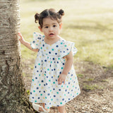 Beet World Hannah Dress | Blue Polka Dot for Baby Girls and girls 2Y-8Y - CapuletKids